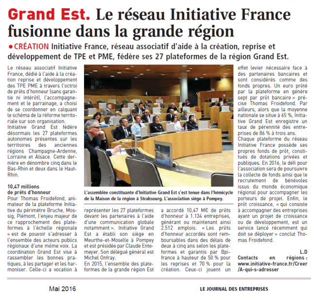 Le Reseau Initiative France Grand Est